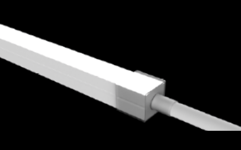 LLI Architectural Lighting. LLI-N4.4W. TUNABLE WHITE LED NEON (FIELD CUTTABLE)- 24V Square Profile / Side Bending / Silicone (SS63).