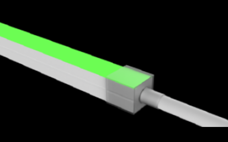 LLI Architectural Lighting. LLI-N5.3W. COLOR CHANGING RGBW LED NEON (FIELD CUTTABLE) - 24V Square Profile / Top Bending / Silicone (ST63).