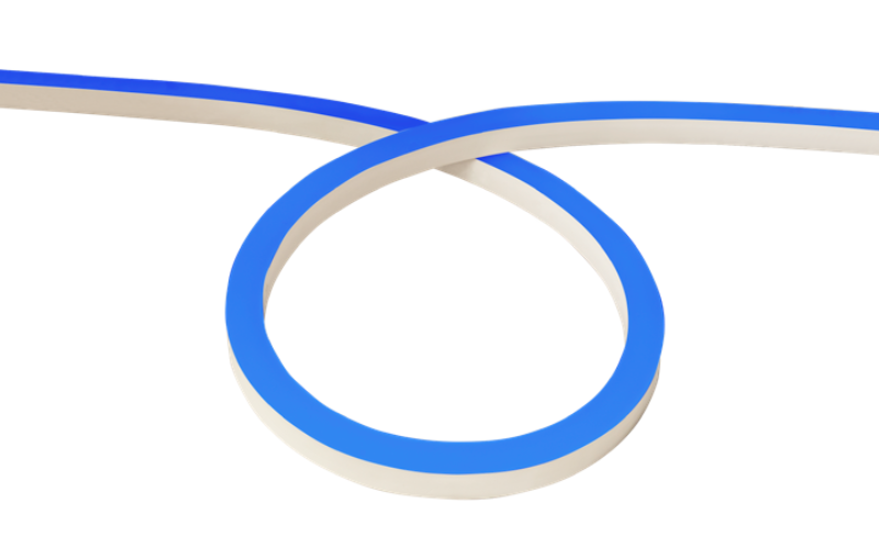 LLI Architectural Lighting. LLI-NH1.4W. COLOR CHANGING RGB LED NEON - HIGH TEMP. - 24V Square Profile / Side Bending / Silicone.