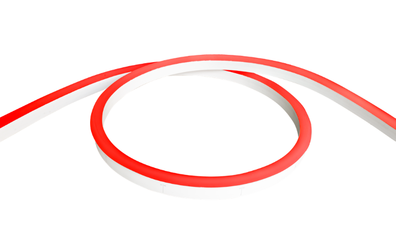 LLI Architectural Lighting. LLI-NH1.5W. COLOR CHANGING RGBW LED NEON - HIGH TEMP. - 24V Dome Profile / Side Bending / Silicone.