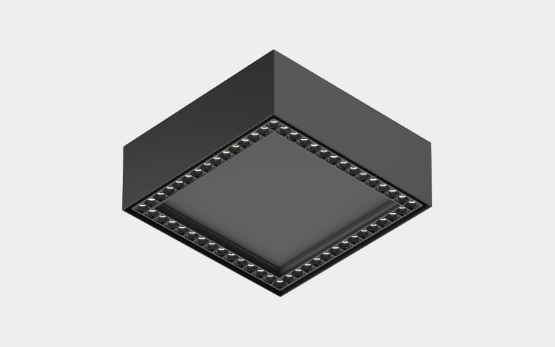 Luminii. SQD. STENOS Square 6 Inch Surface Downlight.