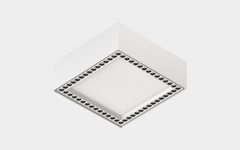 Luminii. SQD. STENOS Square 6 Inch Surface Downlight.
