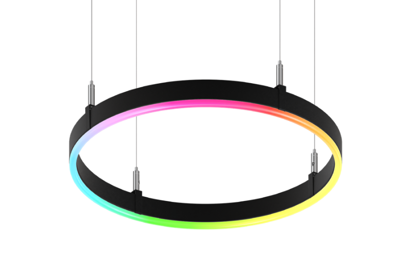 Luminii. PX. Plexineon Rings Suspended Dynamic Color RGB, RGBW, RGBW Pixel.
