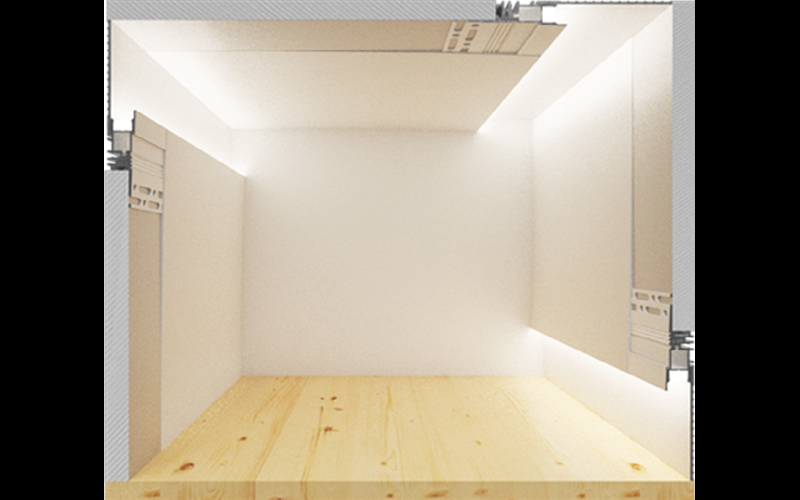 Luminii. KREST. Krest Edge System - Static White Linear Mud-In Illumination System.