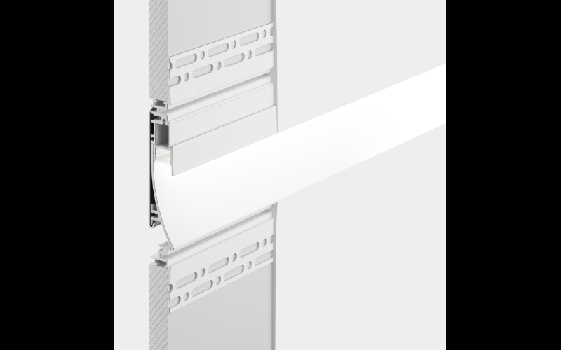 Luminii. KREST. Krest Reveal System - Static White Linear Mud-In Illumination System.