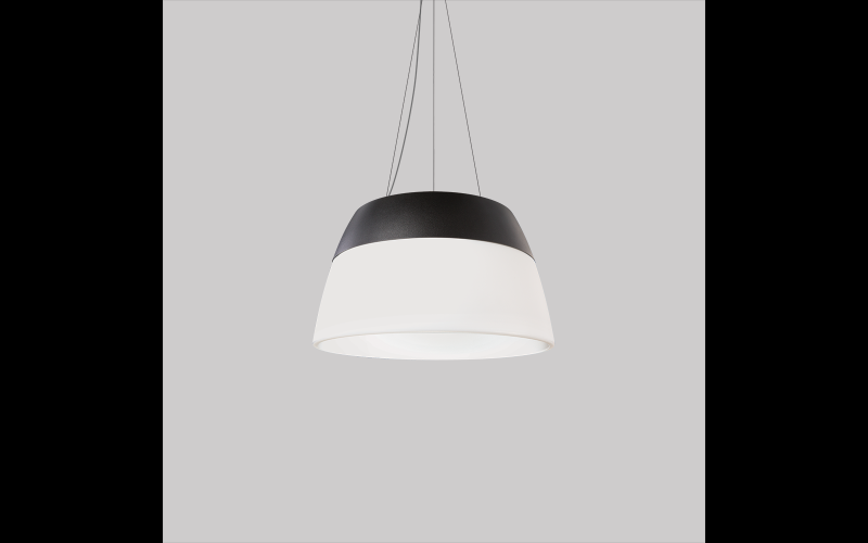 Luminis. HC1600. Hollowcore Ø19'' pendant luminaire with semi-opaque diffuser lens.