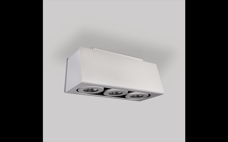Luminis. MU135. Multilux 1x3 light module ceiling mount.