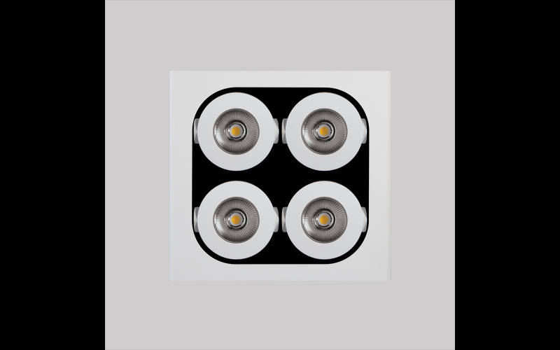Luminis. MU225. Multilux 2x2 light module ceiling mount.
