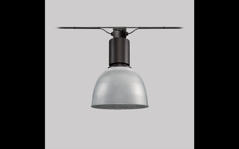 Luminis. PR1680. Prisma Ø16'' pendant with diffused prismatic refractor.