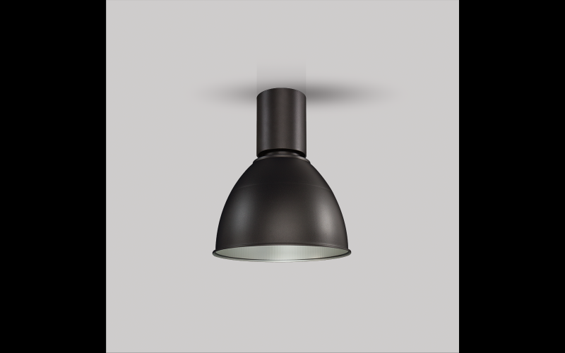 Luminis. PR1616. Prisma Ø16'' ceiling mount luminaire with aluminum reflector.