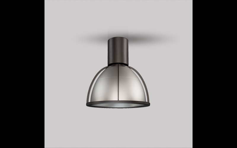 Luminis. PR1617. Prisma Ø16'' ceiling mount with aluminum reflector and 4 side arms.