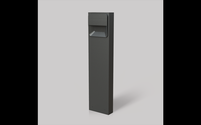 Luminis. SN825B. SCENA 8.5'' square bollard with eyelid cover.