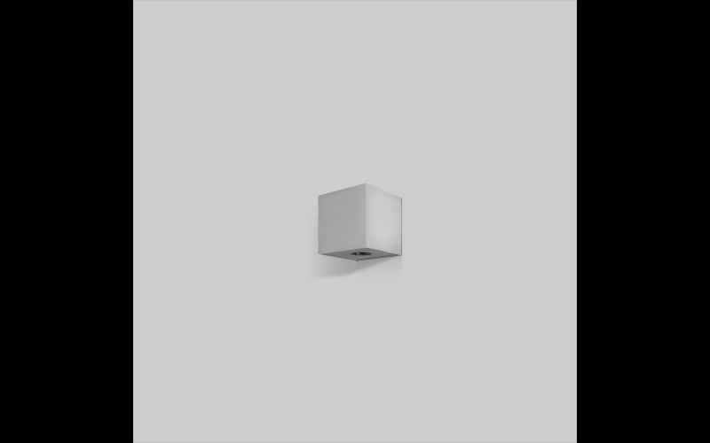 Luminis. SQ500. SYRIOS 5'' cubed shape wall mount with uplight or downlight.