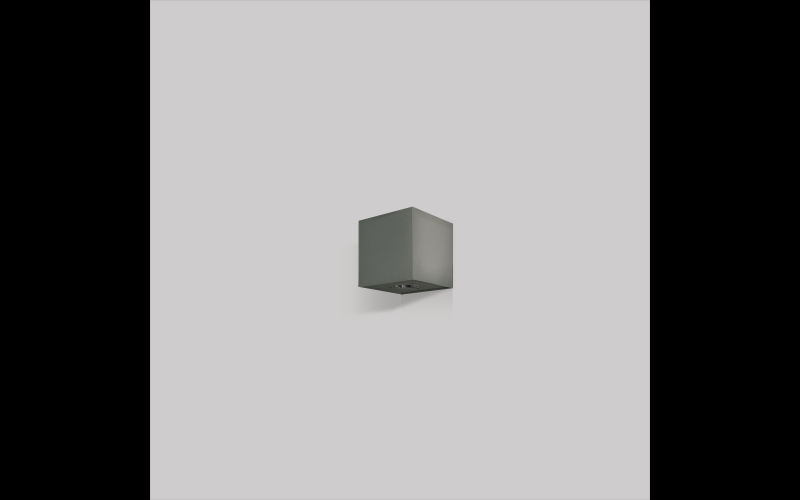 Luminis. SQ500. SYRIOS 5'' cubed shape wall mount with uplight or downlight.