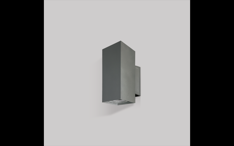 Luminis. SQ802. SYRIOS 8'' square profile wall mount with up/downlight.
