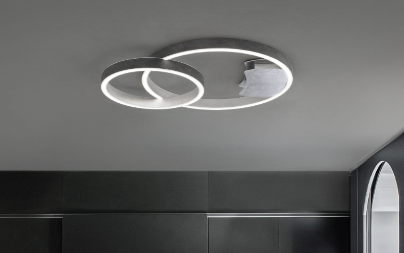 Lola Lighting. 2129-PL2. LOOP CEILING-MOUNTED (Double-Fixture) BEAM DOWN.