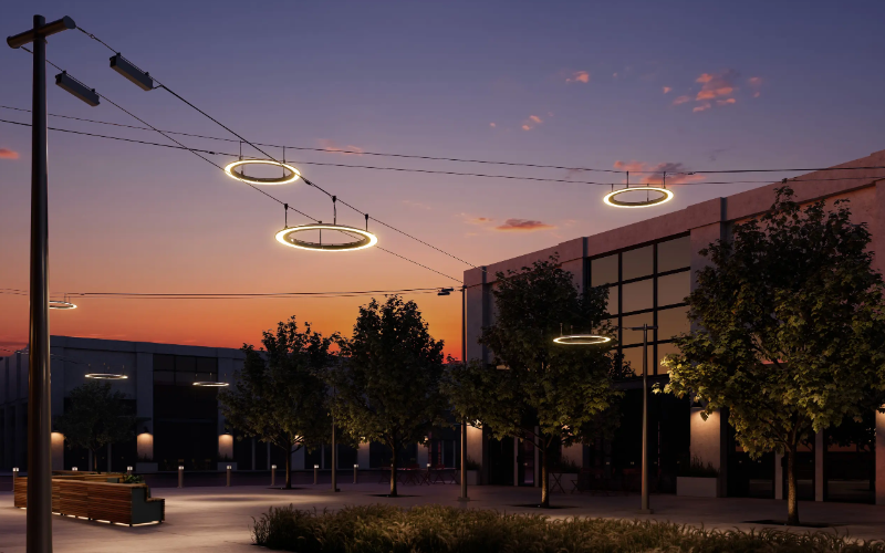 Landscape Forms. CQ800. Typology Catenary Ring Light.