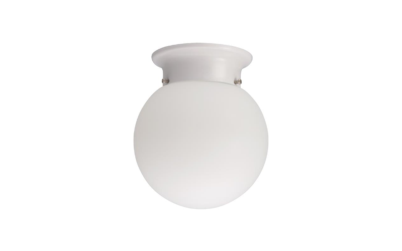 Lithonia Lighting. 11981. Indoor Decorative Globe Flush Mount ESSENTIALS COLLECTION COMPACT FULL SPIRAL FLUORESCENT W/INTEGRATED BALLAST.