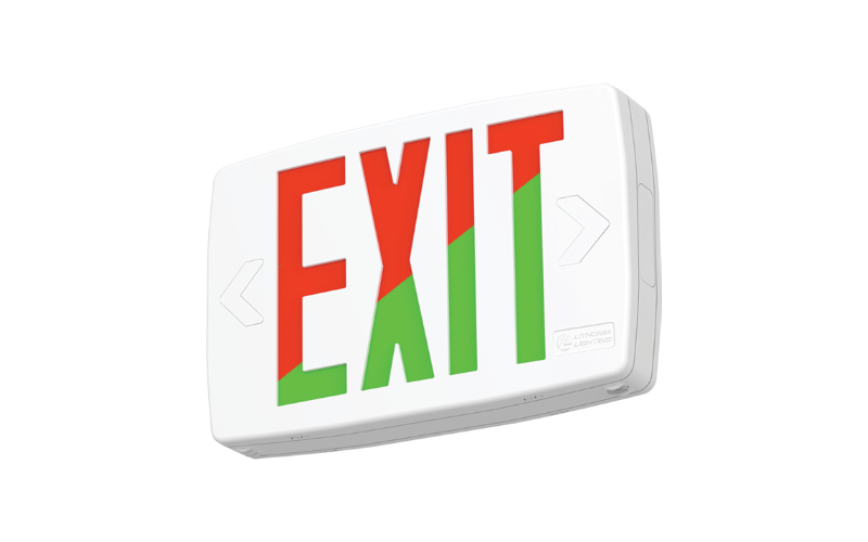 Lithonia Lighting. LQM. Contractor Select QUANTUM Exit Sign Red/Green Selectable.