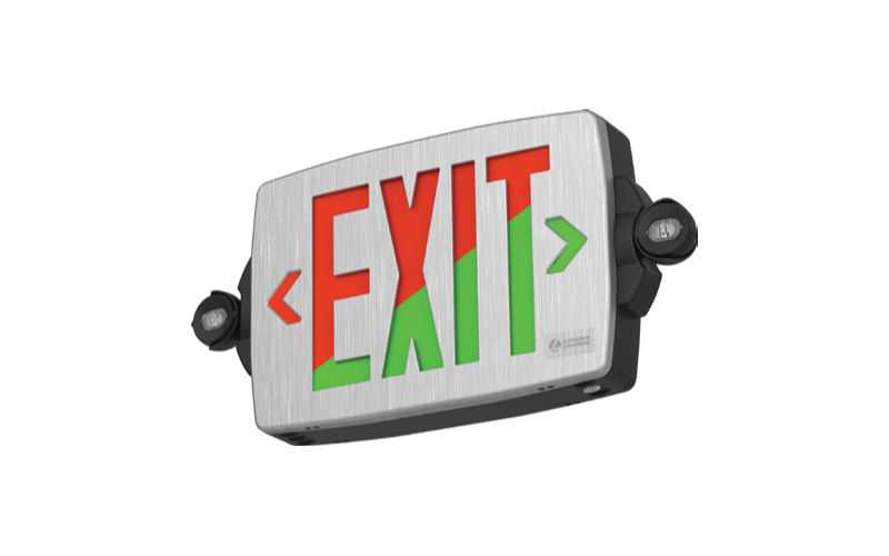 Lithonia Lighting. LHQM. QUANTUM Thermoplastic Exit Combo Red/Green Switchable.