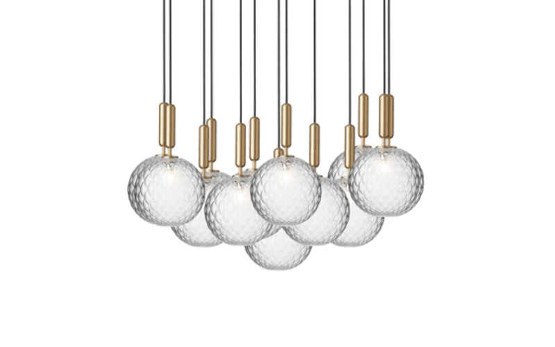 NUURA. US-3031027. NUURA Miira 13 Large brass-optic clear.