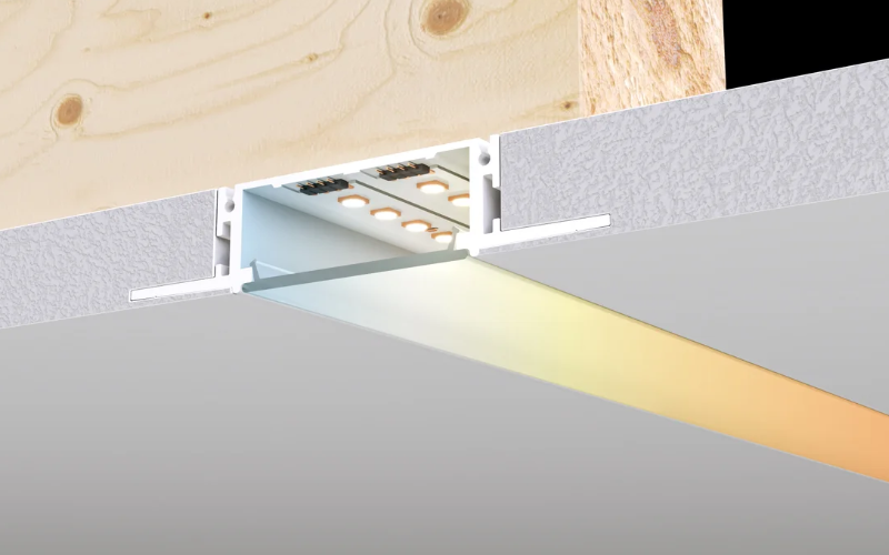 Pure Edge Lighting. TL1.6A. TRULINE 1.6A TUNABLE WHITE 24VDC, 5/8'' DRYWALL PLASTER-IN LED SYSTEM.