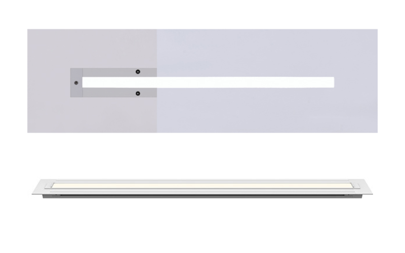 Pure Edge Lighting. TL1A. TRULINE 1A MONOCHROMATIC COLOR 24VDC, 5/8'' DRYWALL PLASTER-IN LED SYSTEM.