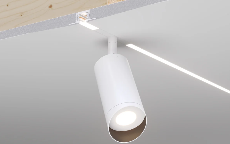 Pure Edge Lighting. T24. TUBO LARGE WALL WASH 24VDC LED TRACK HEAD.