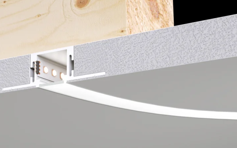 Pure Edge Lighting. TCIR.5. TRUCIRQUE.5A WARM DIM 24VDC, 5/8'' DRYWALL PLASTER-IN LED SYSTEM.