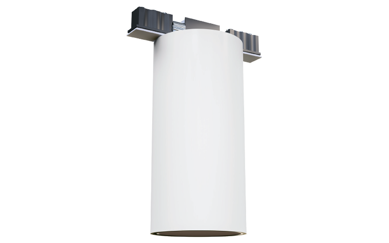 Pure Edge Lighting. T24M-2C. TUBO LARGE MAGNETIC TRACK DOWNLIGHT 24VDC INTEGRATED LED, STATIC WHITE & WARM DIM TECHNOLOGY.