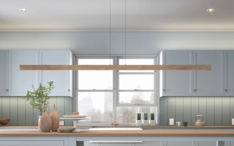 PureEdge Lighting. GLD. GLIDE WOOD DOWNLIGHT CENTER FEED LED SUSPENSION WITH POWER.