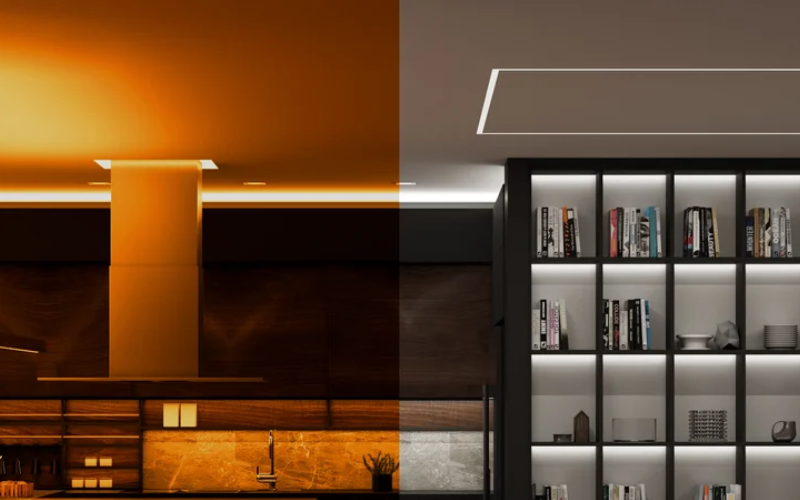 PureEdge Lighting. LCMW.6. LIGHT CHANNEL 0.6” DIY RECESSED MILLWORK 24VDC, DO-IT-YOURSELF IN STATIC & TUNABLE WHITE, WARM DIM, RGB, MONOCHROMATIC COLOR & RGBTW.