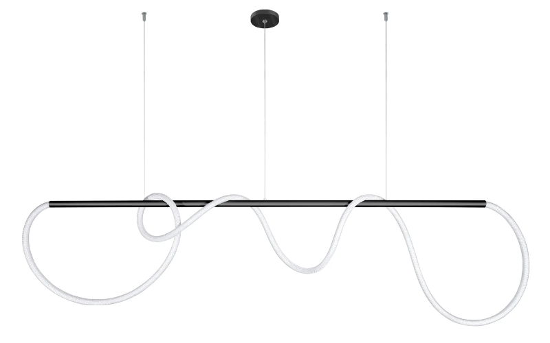 PureEdge Lighting. FPP. FLOW PIPE SUSPENSION STATIC WHITE & WARM DIM 24VDC, CENTER FEED WITH POWER.