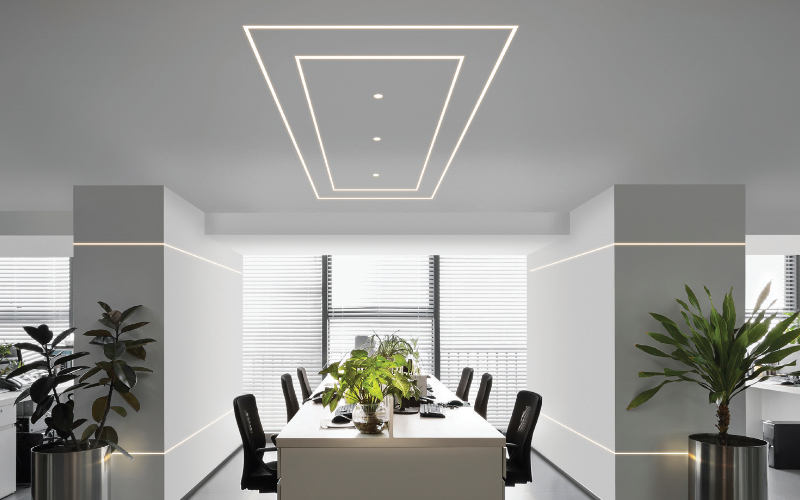 PureEdge Lighting. TL1A. TRULINE TRUQUAD 1A 24VDC PLASTER-IN LED SYSTEM, STATIC WHITE.