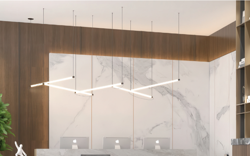 PureEdge Lighting. SSVR. SOLINA VERTEX SUSPENSION 24VDC, REMOTE POWER, STATIC WHITE & WARM DIM.