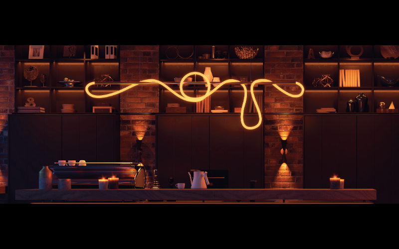 PureEdge Lighting. FSR. FLOW PIPE SUSPENSION RGBTW 24VDC, REMOTE POWER, CENTER FEED.