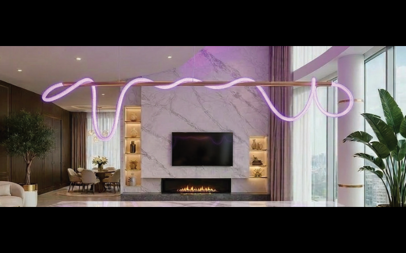 PureEdge Lighting. FPP. FLOW PIPE SUSPENSION RGBTW 24VDC, CENTER FEED WITH POWER.