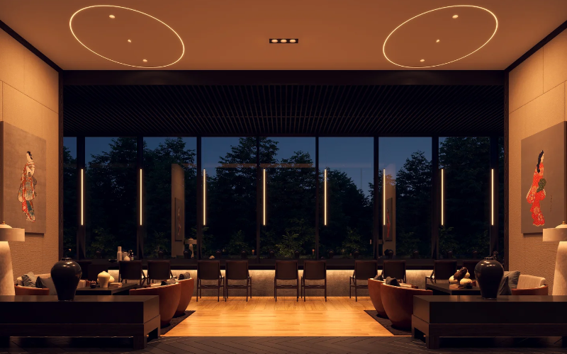 PureEdge Lighting. SVPR. SOLINA 360 VERTICAL MONOPOINT PENDANT, REMOTE POWER, TUNABLE WHITE.