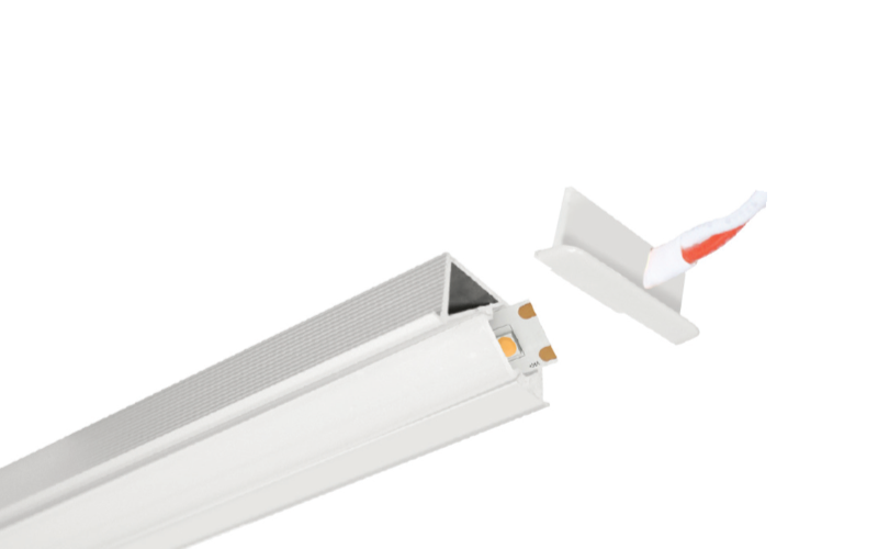 PureEdge Lighting. LCMW45. LIGHT CHANNEL 45˚ DIY RECESSED MILLWORK 24VDC, STATIC WHITE & WARM DIM.