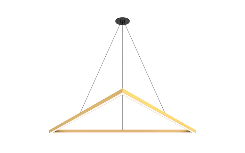 Pure Edge Lighting. CSDSP. Cirrus MIYO Triangle Lit Corners LED Suspension with Power.