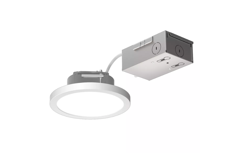 Prescolite. LBSE. LITEBOX EDGE-LIT ROUND FIXED CCT DOWNLIGHT W/ REMOTE J-BOX.