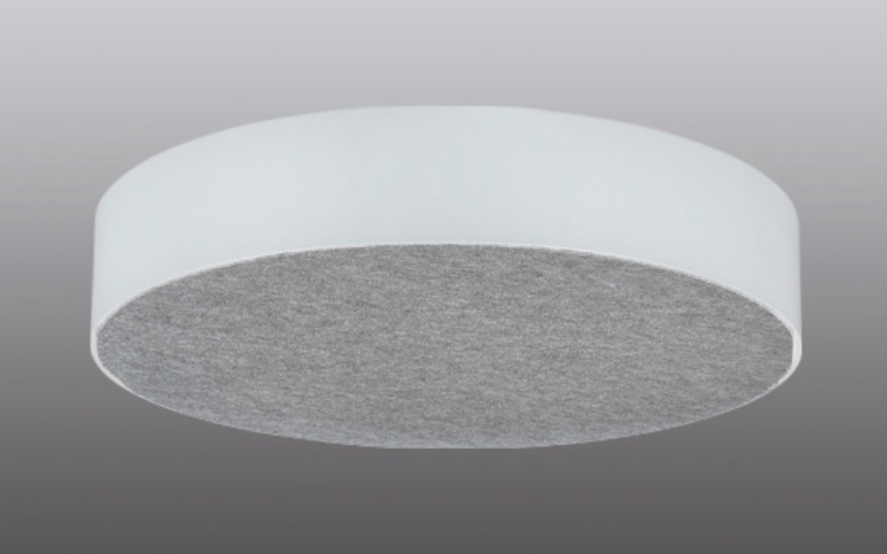 Pinnacle Architectural Lighting. F24DI. FINA 24” Direct / Indirect Suspended Architectural Round with Acoustic Solutions.