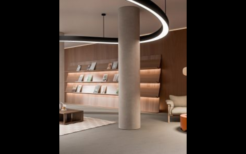 PreciseLED. WAVE-PM. WAVE Pendant Mount Curved LED Lighting System.