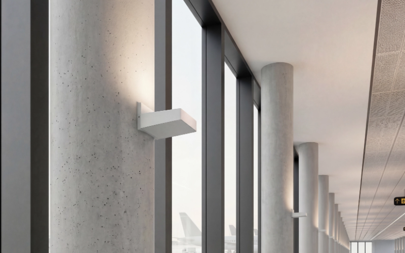A-Light. ANMC. Mini Column Mount with Controlled Indirect Illumination.