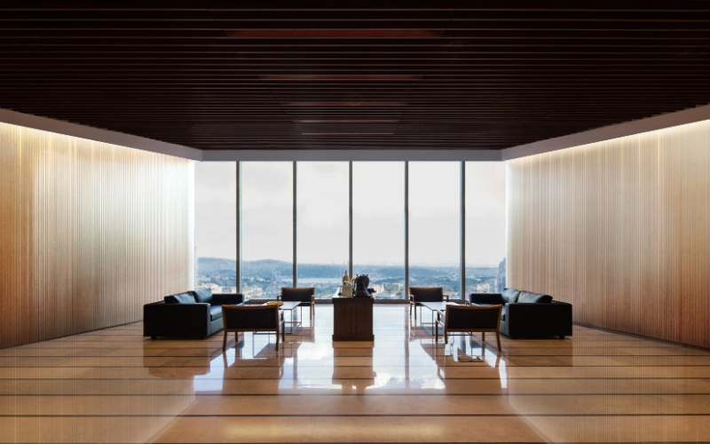 A-Light. WGZRMP. Wall Grazer Pattern Linear Cove for Enhanced Surface Textures Ceiling to Floor.