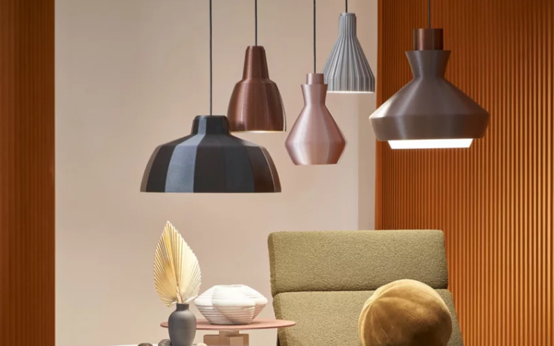 PrentaLux. 405. 3D Printed Luminaire A-19 LED Lamp Based Luminaire Decorative.