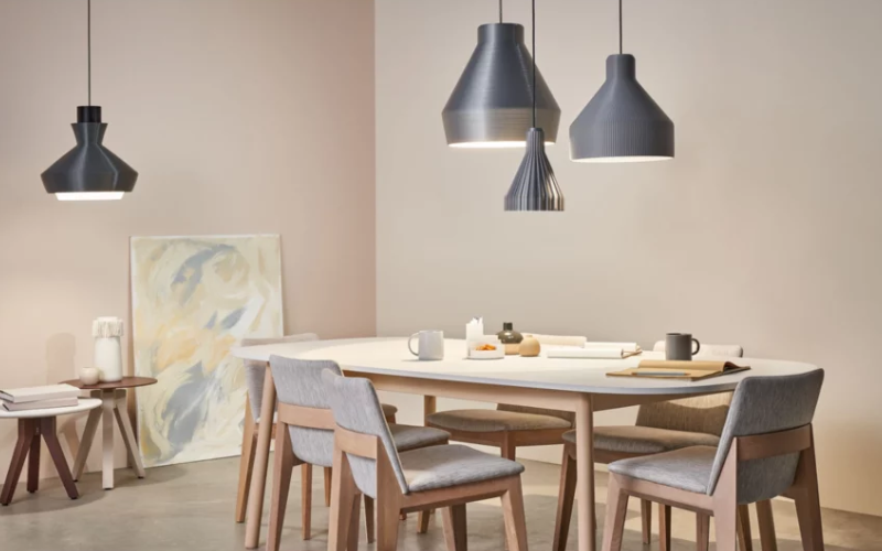 PrentaLux. 409. 3D Printed Luminaire A-19 LED Lamp Based Luminaire Decorative.