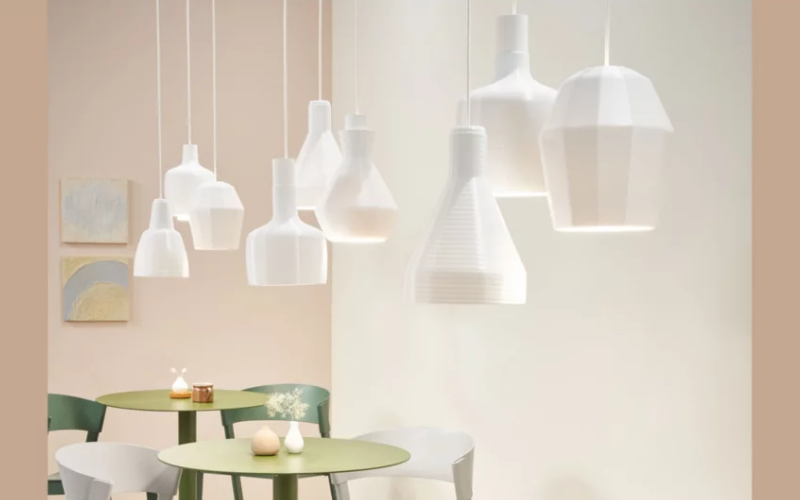 PrentaLux. 309. 3D Printed Luminaire A-19 LED Lamp Based Luminaire Decorative.