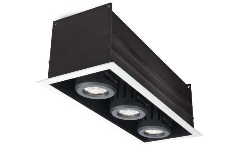 RSA Lighting. MRZ. LED Multi-Head Fixture Recessed Configuration 3-Head.