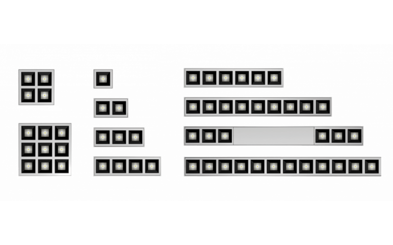Selux. PA-R. Piix MRC Arrays Multi-Cell LED Recessed.